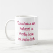 Frauenfehler vs Männerfehler Kaffeetasse (Links)