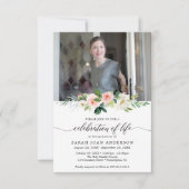 Frauenfeier zum Leben Einladung mit Foto (Vorderseite)