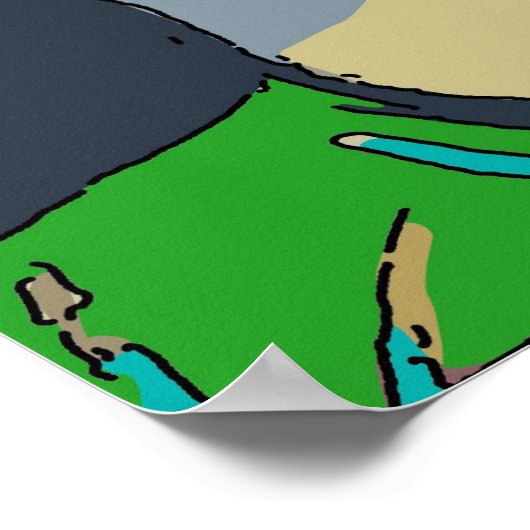 Frauenfeind im Kubismus Poster (Ecke)