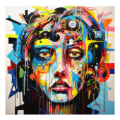 Frauenfeindlichkeit - farbenfrohe Ausdrucksbereits Fotodruck (Vorne)