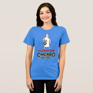 Frauenfeuerhaus in Chicago Daisy T-Shirt Tri-Blend Shirt