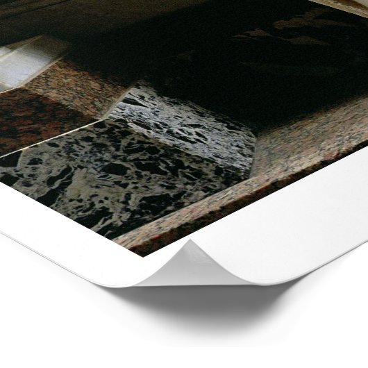 Frauenfigur mit Peplos, griechisch (Marmor) Poster (Ecke)