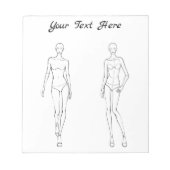 Frauenfiguren Croquis Sketch Abbildung Zeichnend Notizblock (Vorderseite)