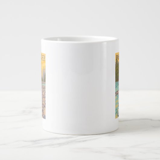 Frauenfischen - Payette River, Idaho Jumbo-Tasse (Vorderseite)