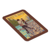 Frauenfischen - Payette River, Idaho Magnet (Rechte Seite)