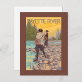 Frauenfischen - Payette River, Idaho Postkarte (Vorne/Hinten)