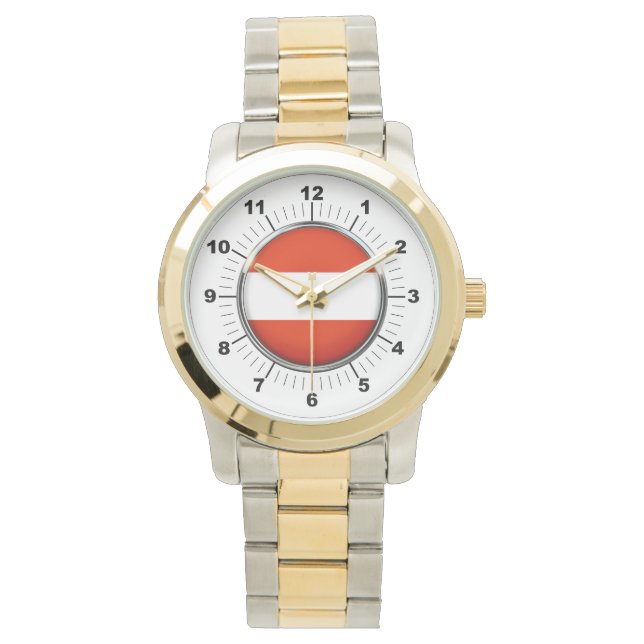 Frauenflagge - Oversized Two-Tone Watch Armbanduhr (Vorderseite)