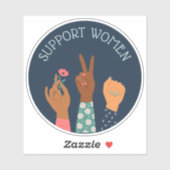 "Frauenförderung" Feministin Aufkleber (Blatt)