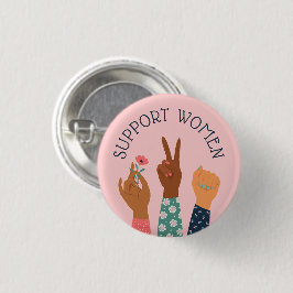"Frauenförderung" Feministin Button