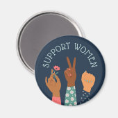 "Frauenförderung" Feministin Magnet (Vorderseite/Rückseite)