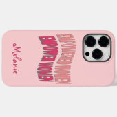 Frauenförderung Rosa Pfirsichrot Case-Mate iPhone Hülle (Rückseite (Horizontal))