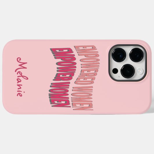 Frauenförderung Rosa Pfirsichrot Case-Mate iPhone Hülle (Rückseite (Horizontal))
