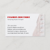 Frauenfrau in der City Fashion Boutique Visitenkarte (Rückseite)