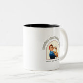 Frauenfreundlichkeit stärkt die Zwei-Tone-Tasse de Zweifarbige Tasse (VorderseiteRechts)