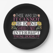 Frauenführer bemächtigt Zitat Pappteller (Vorderseite)