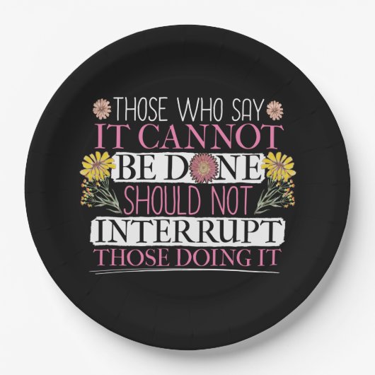 Frauenführer bemächtigt Zitat Pappteller (Vorderseite)