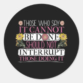 Frauenführer Runder Aufkleber (Vorderseite)