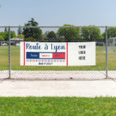 Frauenfußball auf dem Weg zum Lyon-Party Banner (Insitu)