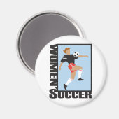 Frauenfußball Magnet (Vorderseite/Rückseite)