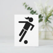 Frauenfußball Postkarte (Stehend Vorderseite)