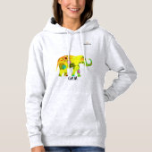 Frauengedecktes Sweatshirt mit gelbem Elefant (Vorderseite)