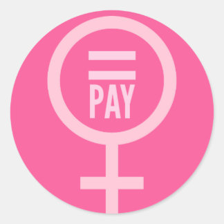 Frauengehälter Runder Aufkleber