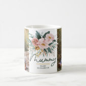 Frauengeschenk 2 Foto Rosa Girl Aquarellblume Kaffeetasse (Mittel)