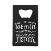 Frauengeschichte Geldbeutel Flaschenöffner (Vorderseite)