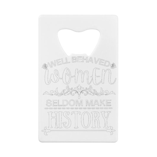 Frauengeschichte Geldbeutel Flaschenöffner (Rückseite)