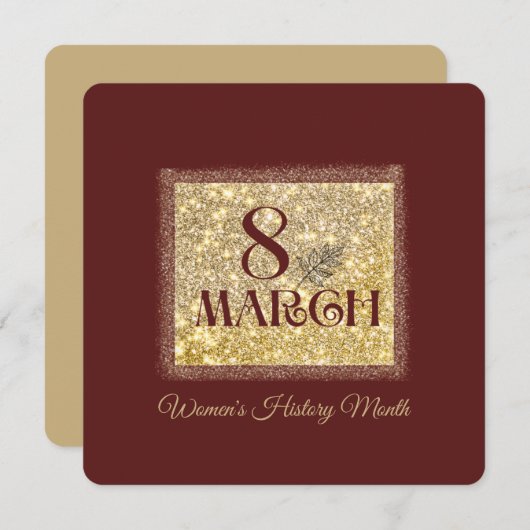 Frauengeschichte Monat 2025 März 8 Einladung (Vorne/Hinten)