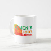 FRAUENGESCHICHTE MONAT KAFFEETASSE (Vorderseite Links)