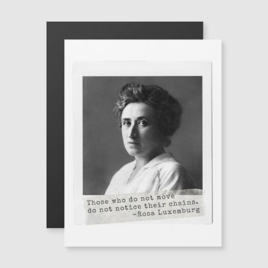 Frauengeschichte: Rosa Luxemburg Zitat zur Freihei Magnetkarte (Vorne/Hinten)