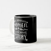Frauengeschichte Zweifarbige Tasse (Vorderseite Links)