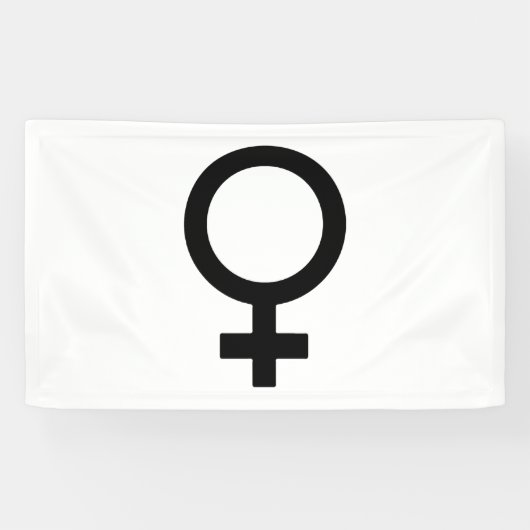 Frauengeschlechtersymbol Banner (Horizontal)