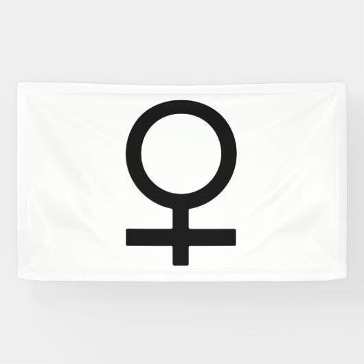 Frauengeschlechtersymbol Banner (Horizontal)
