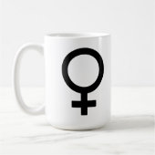 Frauengeschlechtersymbol Kaffeetasse (Links)