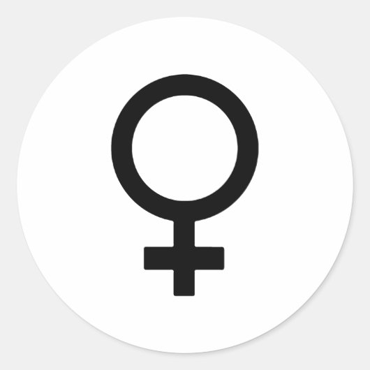 Frauengeschlechtersymbol Runder Aufkleber (Vorderseite)