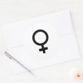 Frauengeschlechtersymbol Runder Aufkleber (Umschlag)