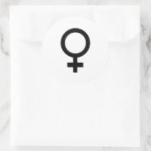 Frauengeschlechtersymbol Runder Aufkleber (Tasche)