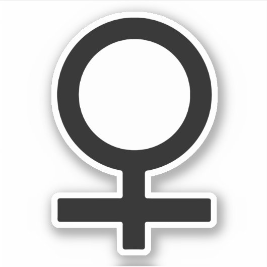 Frauengeschlechtssymbol Aufkleber (Vorderseite)