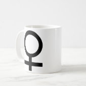 Frauengeschlechtssymbol Kaffeetasse (Vorderseite Links)