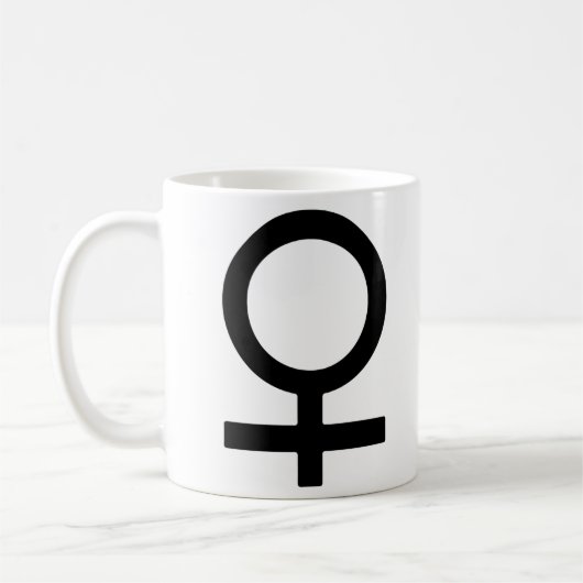 Frauengeschlechtssymbol Kaffeetasse (Links)