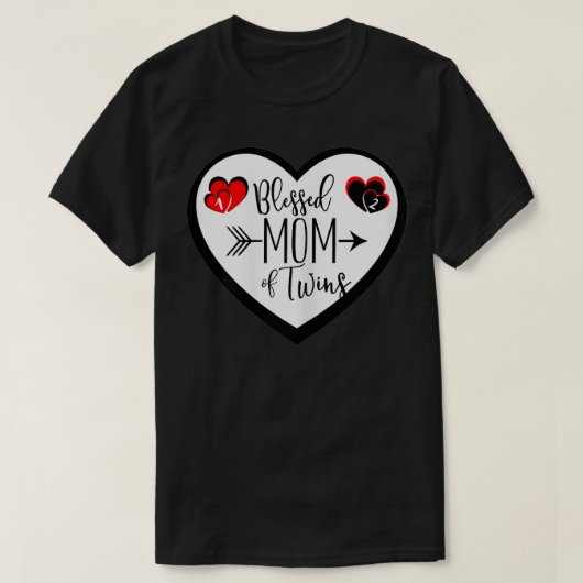 Frauengesegnete Mama von Twins-Geschenk T-Shirt (Design vorne)