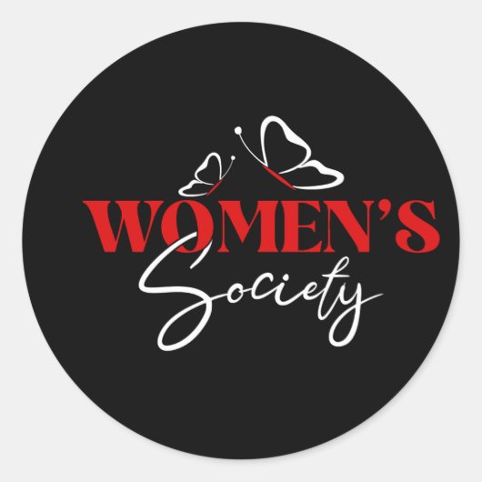 Frauengesellschaft-Frauentag Runder Aufkleber (Vorderseite)