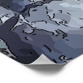 Frauengesicht Abstrakt Poster (Ecke)