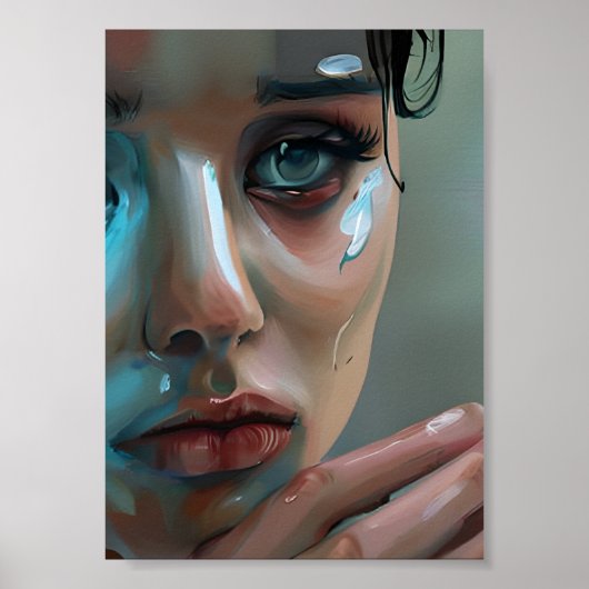 Frauengesicht | AI Generated Artwork Poster (Vorne)