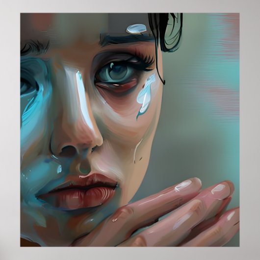 Frauengesicht | AI Generated Artwork Poster (Vorne)