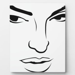 Frauengesicht Fotoplatte