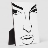 Frauengesicht Fotoplatte (Seite)