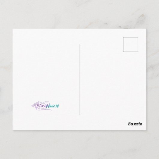 Frauengesicht in der surreal zeichnend Kunst aus W Postkarte (Rückseite)